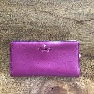 Kate Spade Cameron Stacy Wallet in Plum